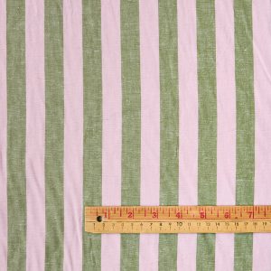 Organic Cotton/Linen Stripe in Cecily - Image 2