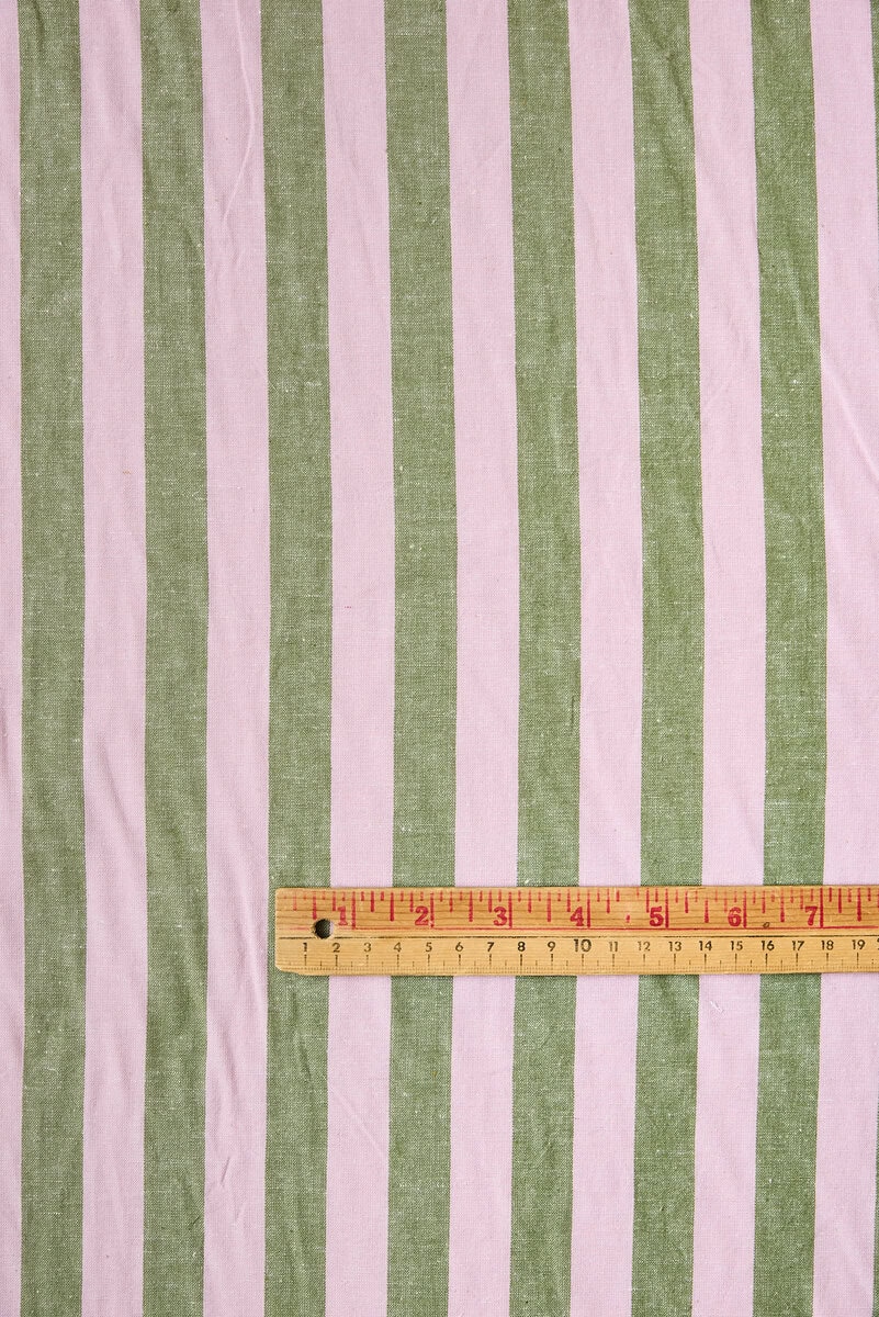 Organic Cotton/Linen Stripe in Cecily - Image 2