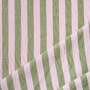 Organic Cotton/Linen Stripe in Cecily