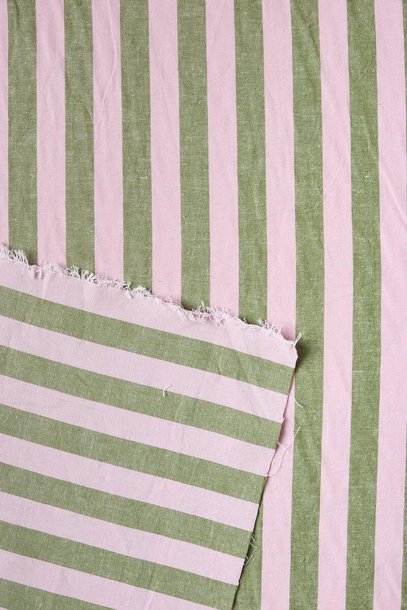 Organic Cotton/Linen Stripe in Cecily - Image 3