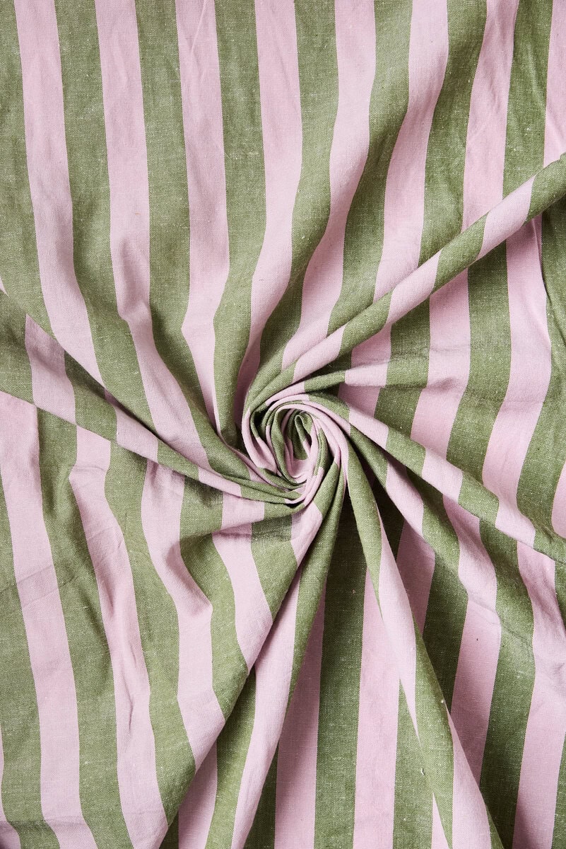 Organic Cotton/Linen Stripe in Cecily - Image 5