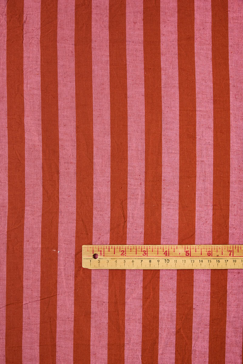 Organic Cotton/Linen Stripe in Pink Blush - Image 3