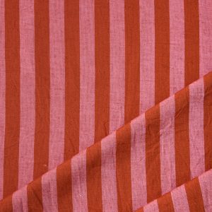 Organic Cotton/Linen Stripe in Pink Blush