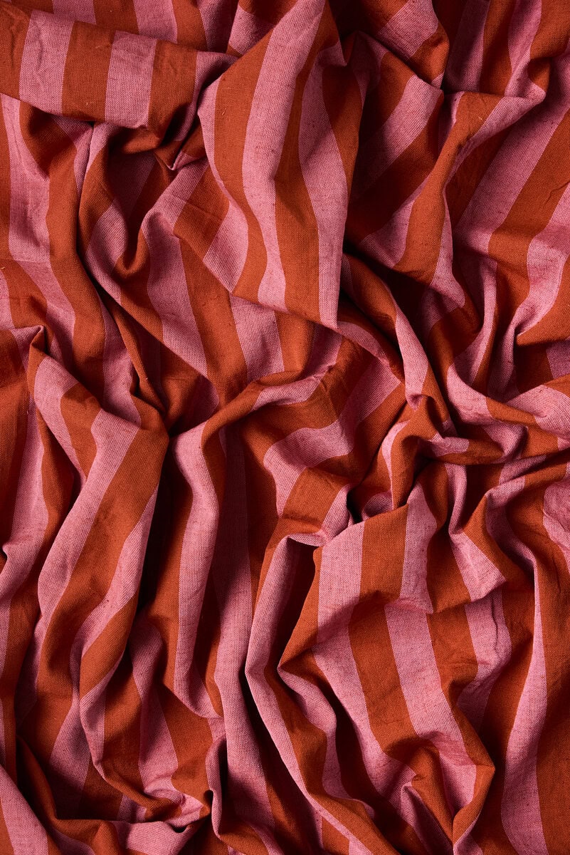 Organic Cotton/Linen Stripe in Pink Blush - Image 5