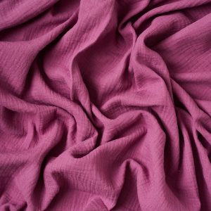 Solid Double Gauze in Magenta - Image 4