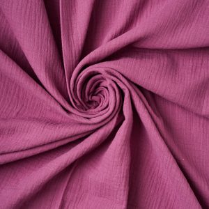 Solid Double Gauze in Magenta - Image 5