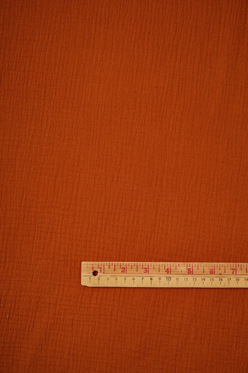 Solid Double Gauze in Rust - Image 2