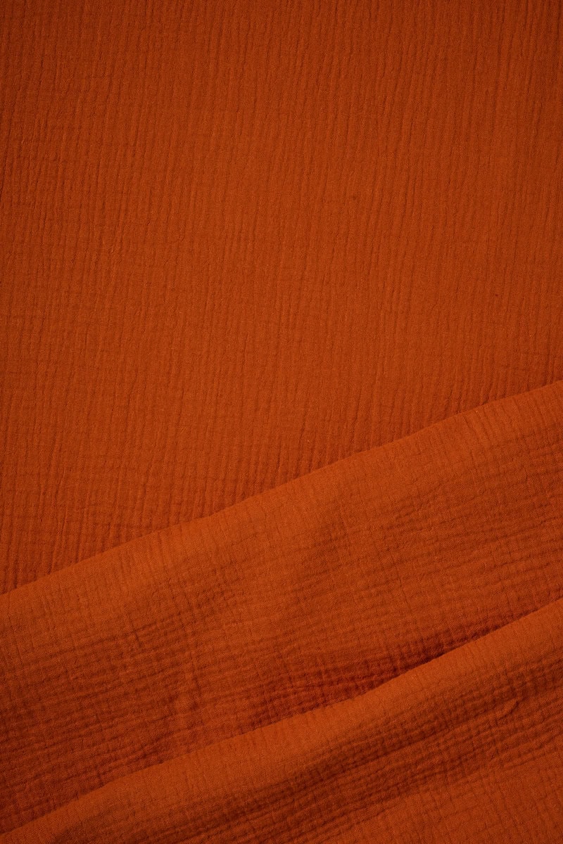 Solid Double Gauze in Rust