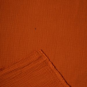 Solid Double Gauze in Rust - Image 3