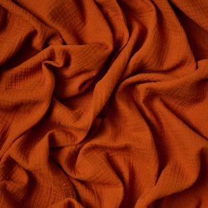 Solid Double Gauze in Rust - Image 4