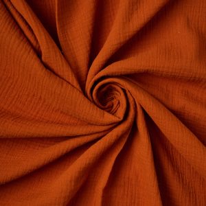 Solid Double Gauze in Rust - Image 5
