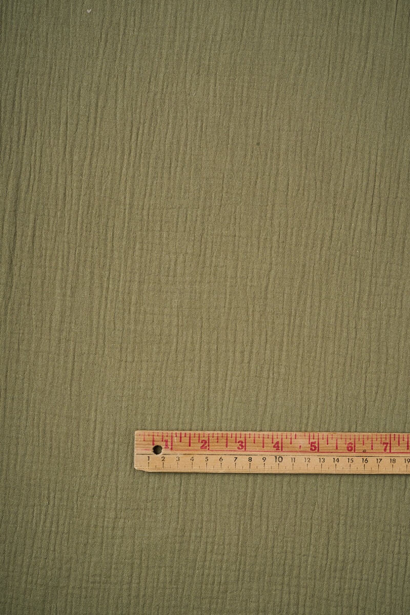 Solid Double Gauze in Moss - Image 2