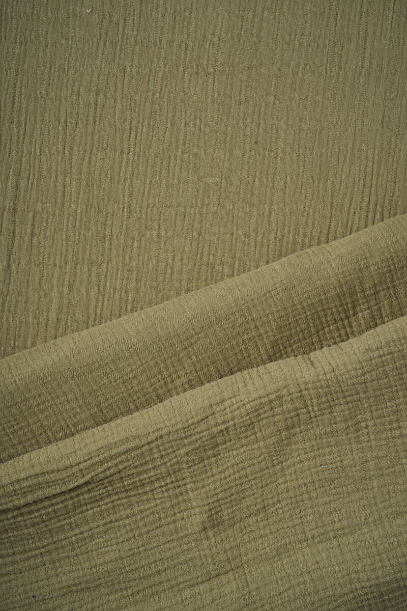 Solid Double Gauze in Moss