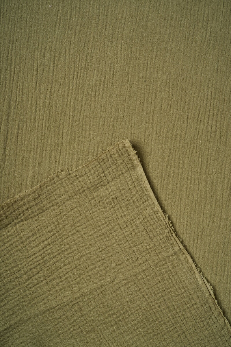 Solid Double Gauze in Moss - Image 3