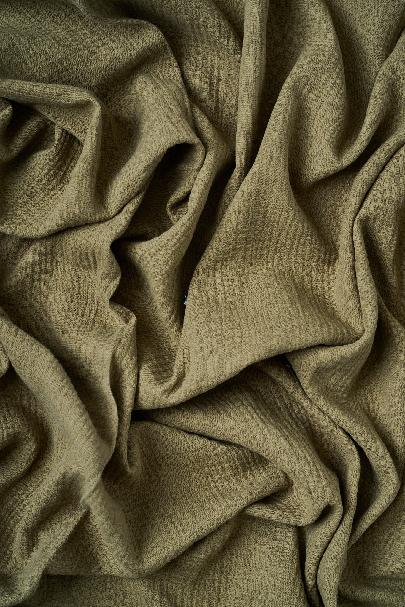 Solid Double Gauze in Moss - Image 4