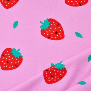 Brushed Sweatshirt Knit - Strawberries