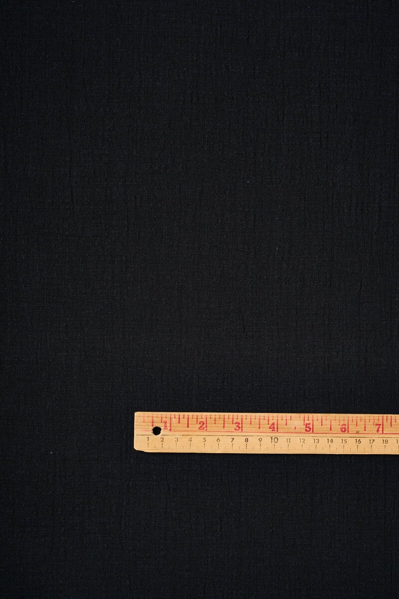 Washed Cotton Slub in Black - Image 2