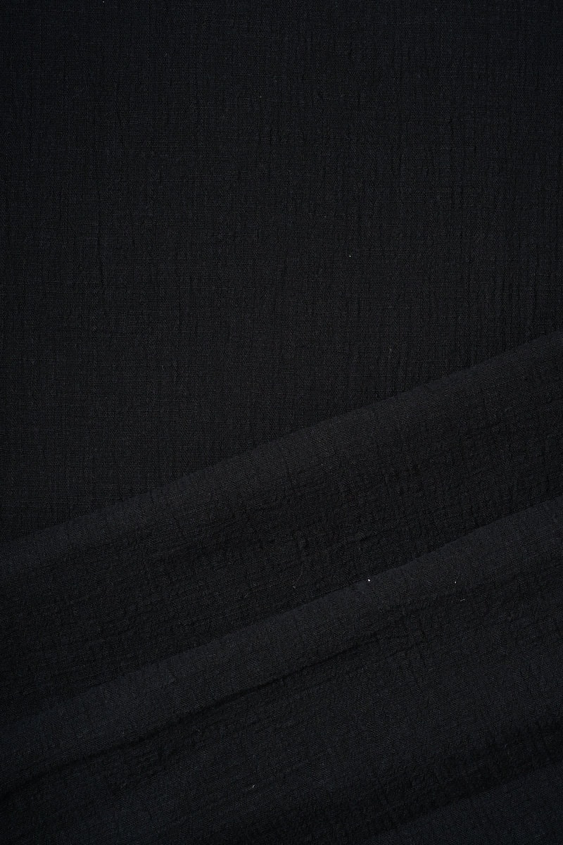 Washed Cotton Slub in Black