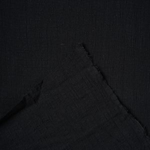 Washed Cotton Slub in Black - Image 3
