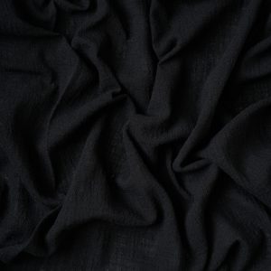 Washed Cotton Slub in Black - Image 4