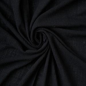 Washed Cotton Slub in Black - Image 5