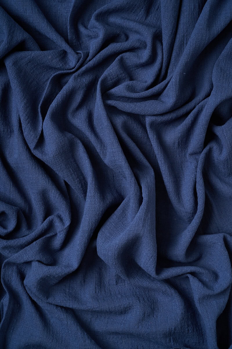 Washed Cotton Slub in Denim - Image 4