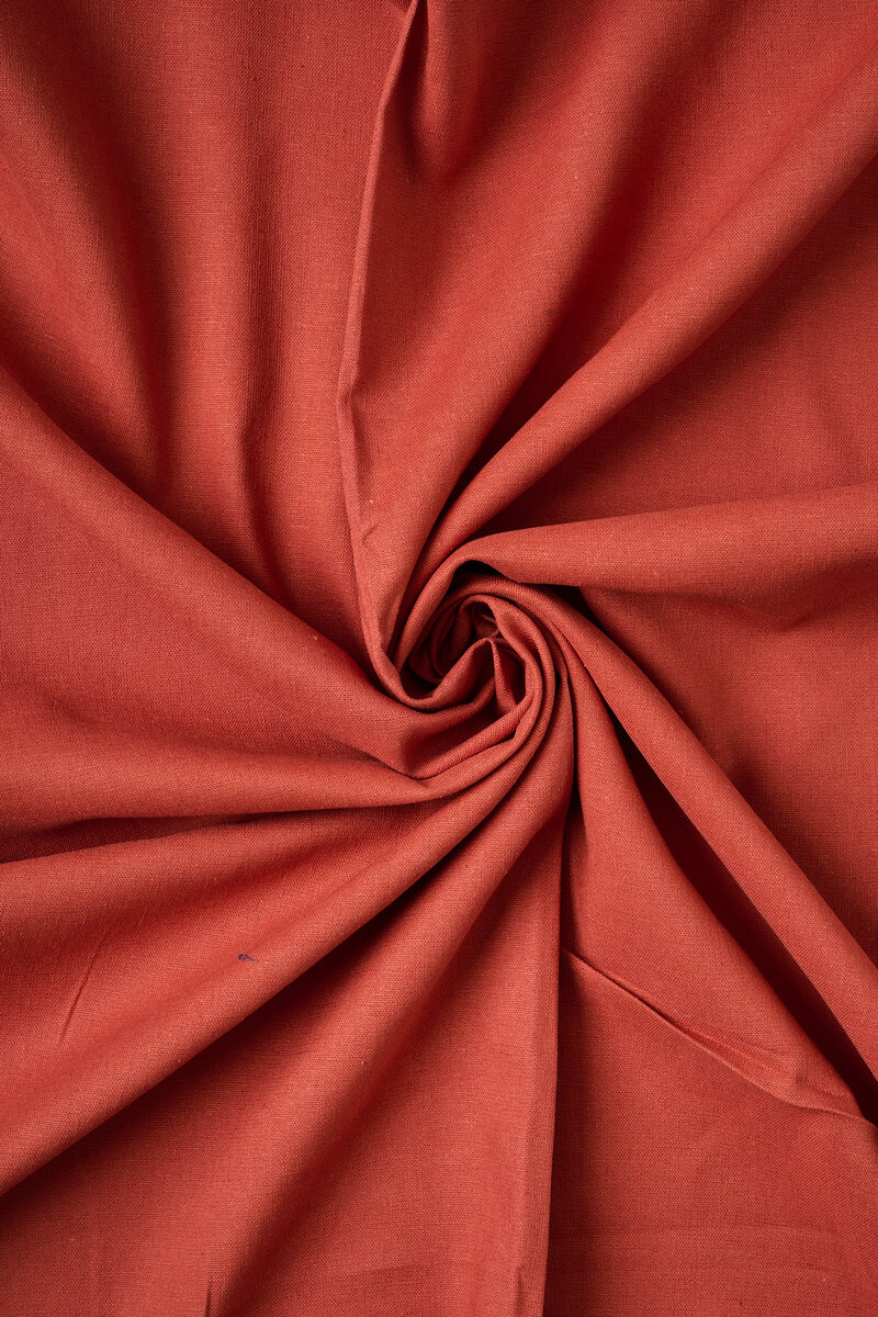 Stretch Linen/Viscose in Terracotta - Image 5