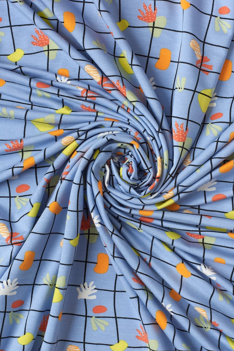 Gridscape Bamboo Terry in Periwinkle - Image 5