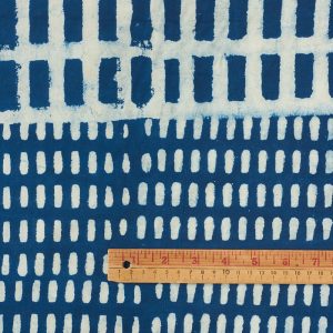 Indian Block Print Cotton in Hopscotch Indigo - Image 4