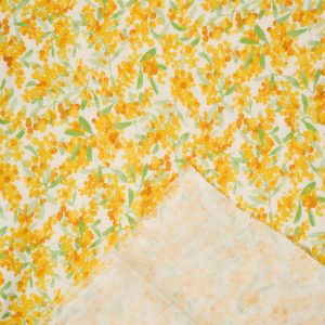 One Flower Double Gauze in White - Image 3