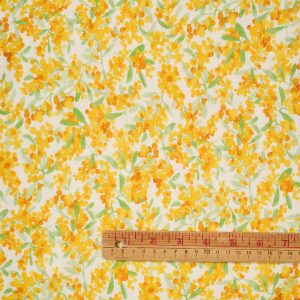 One Flower Double Gauze in White - Image 2