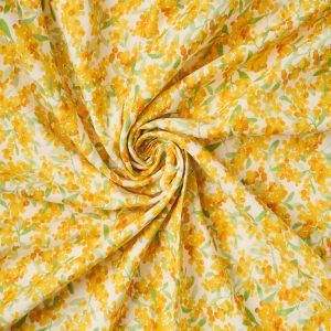 One Flower Double Gauze in White - Image 4