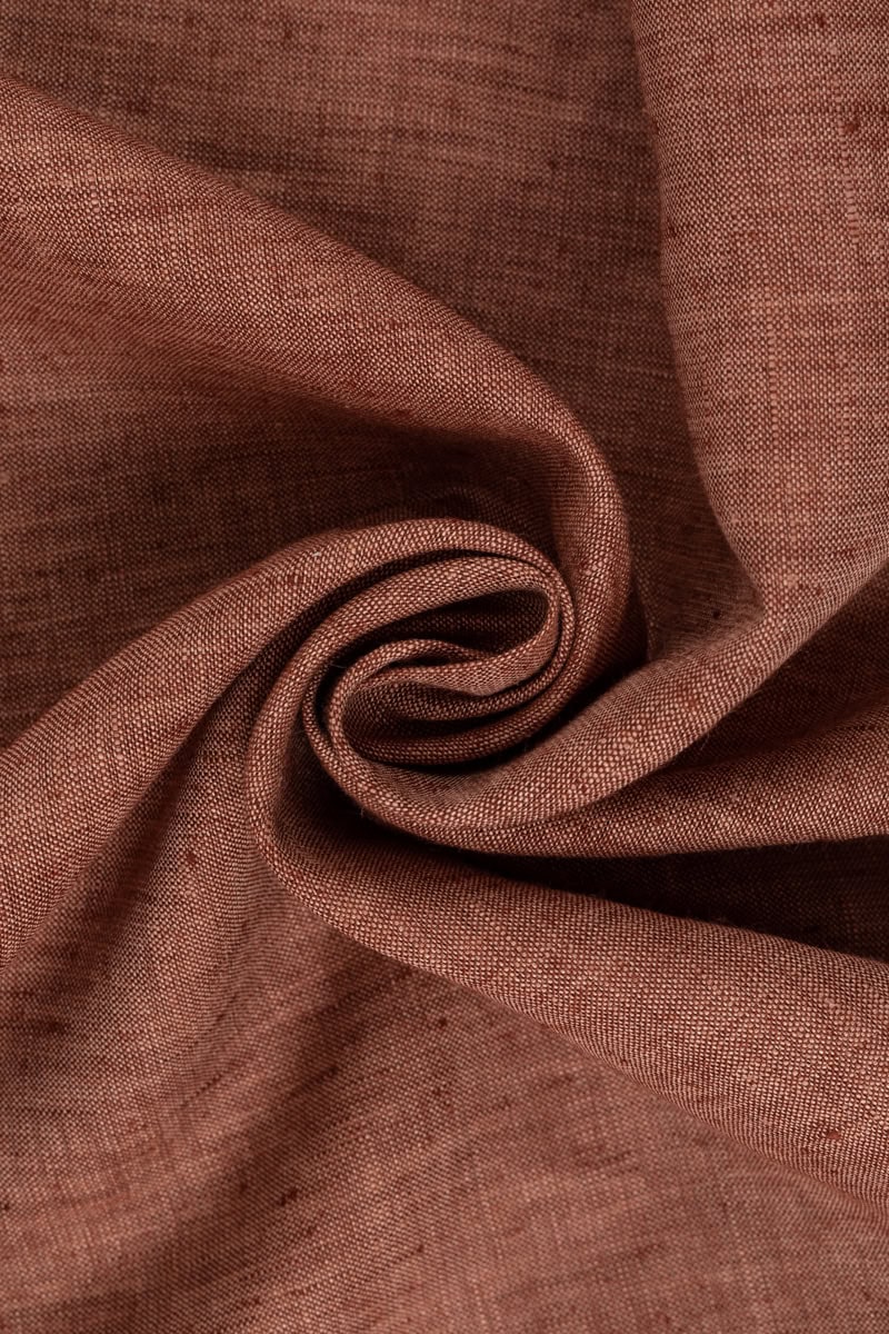 Lino Shot Linen in Red Rock