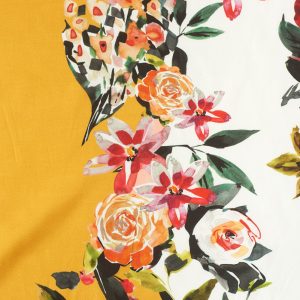 Rosette Rayon in Yellow & White - Image 4