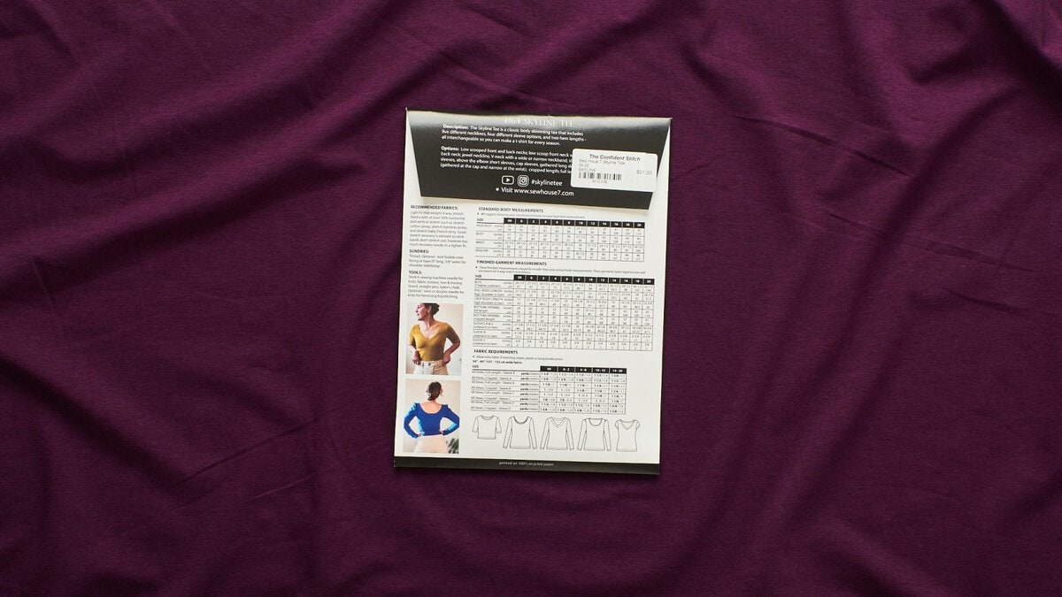Sew House Seven Skyline Tee Pattern (2 Sizes Available) - Image 2