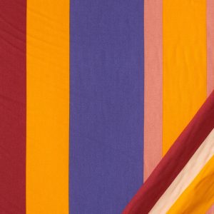 Striped Rayon Twill in Sunset