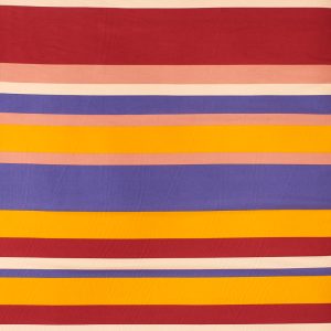 Striped Rayon Twill in Sunset - Image 3