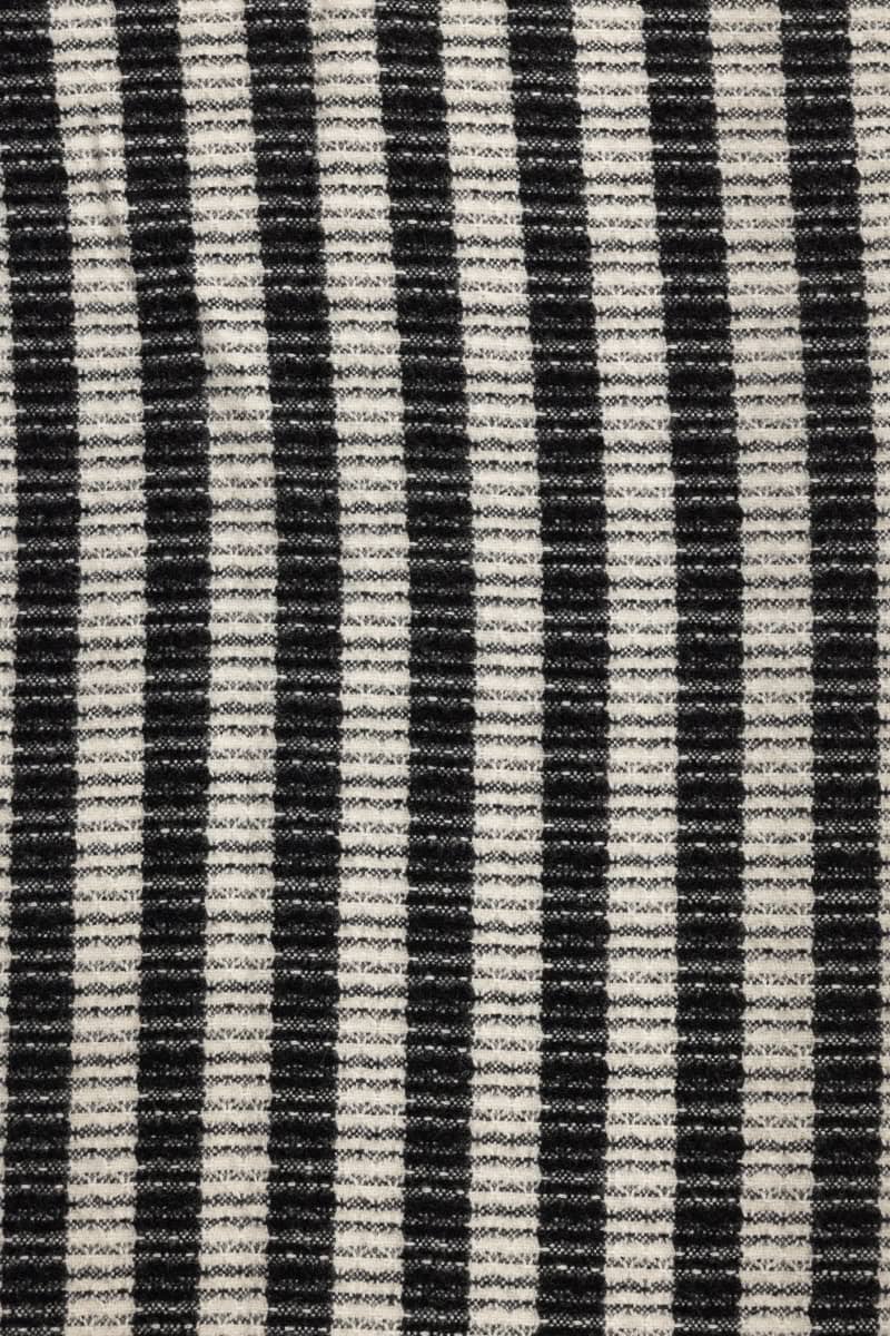 Striped Wool in Black & White - Image 4