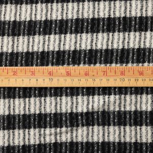 Striped Wool in Black & White - Image 3