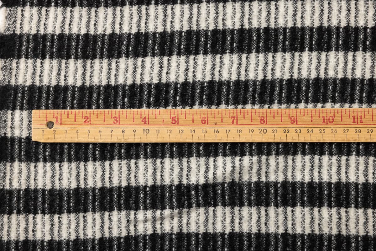 Striped Wool in Black & White - Image 3