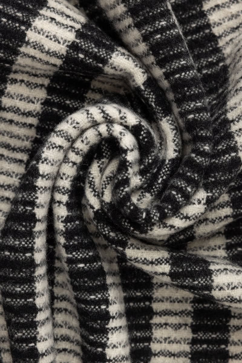Striped Wool in Black & White - Image 6