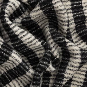 Striped Wool in Black & White - Image 5