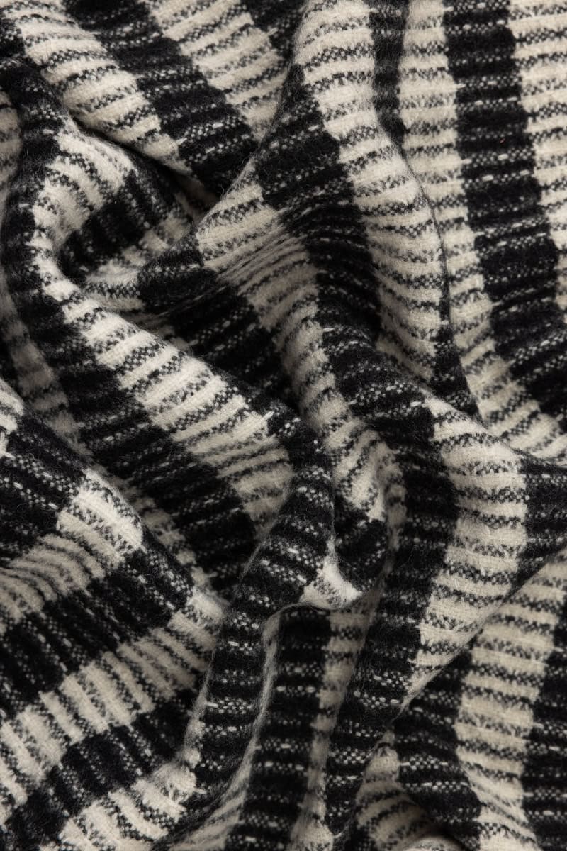 Striped Wool in Black & White - Image 5